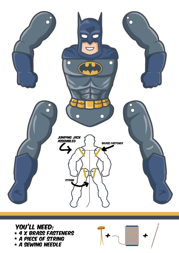 batman jumping jack template