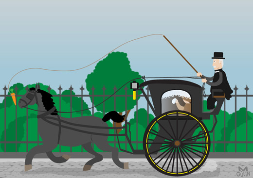 hansomcab-b häst och vagn 1800-tal