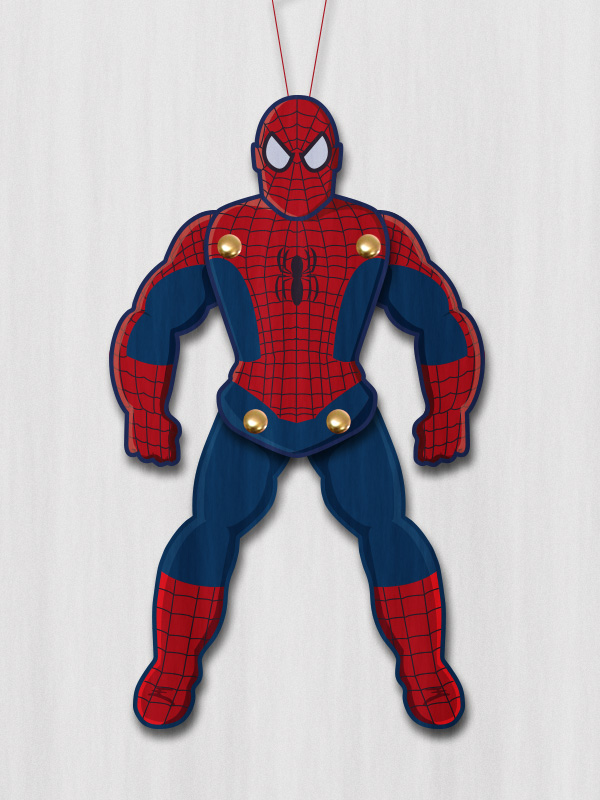 Spider-man paper puppet