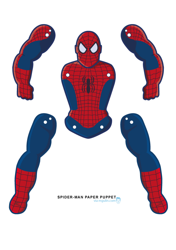 Spider-man paper puppet