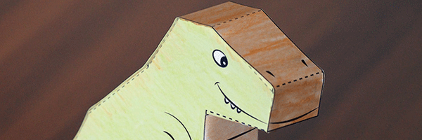 t-rex paper puppet