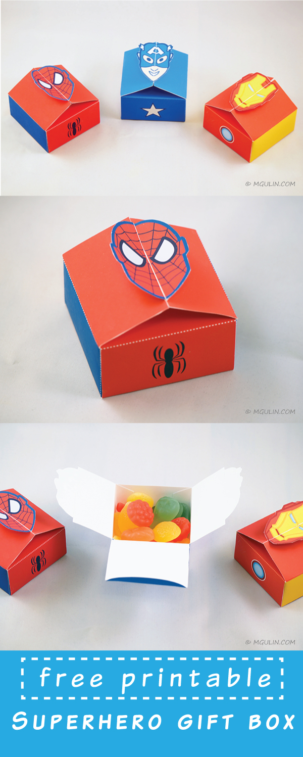 Superhero gift box printable