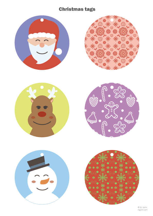 6 christmas tags