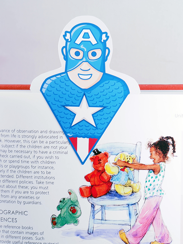 captain america bookmark