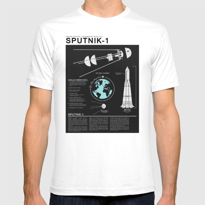 sputnik 1 infographics tshirts