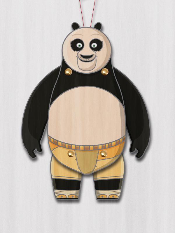 Kung fu panda paper puppet