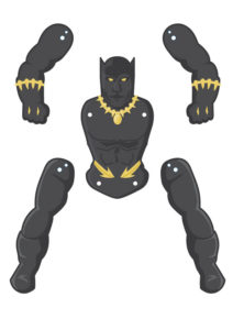 Black Panther Paper Puppet - Awesome fun crafts activity - M. Gulin ...