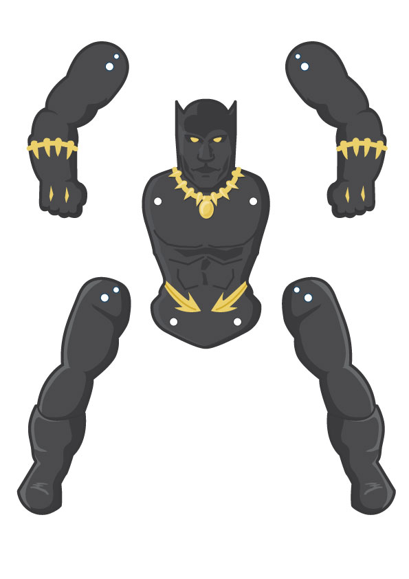 black-panther-puppet-template