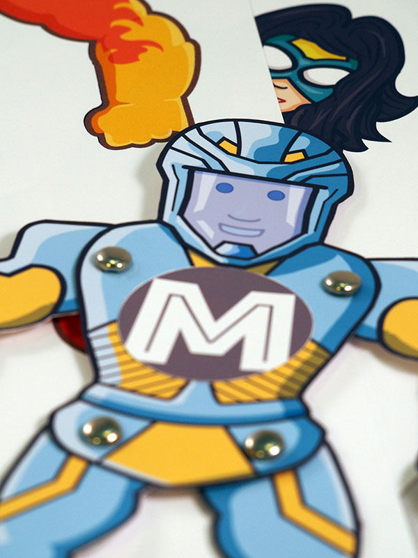 Superhero paper toy