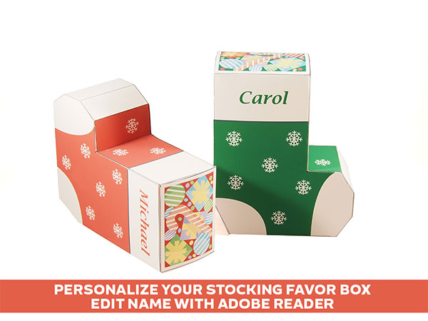 Christmas Stocking favor box