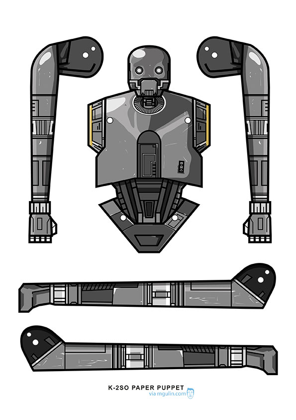 K-2SO paper puppet