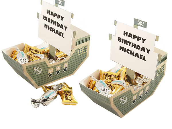 pirate ship favor box