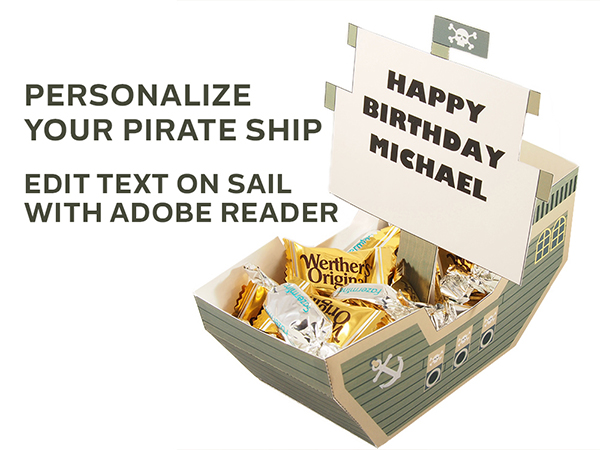 pirate ship favor box