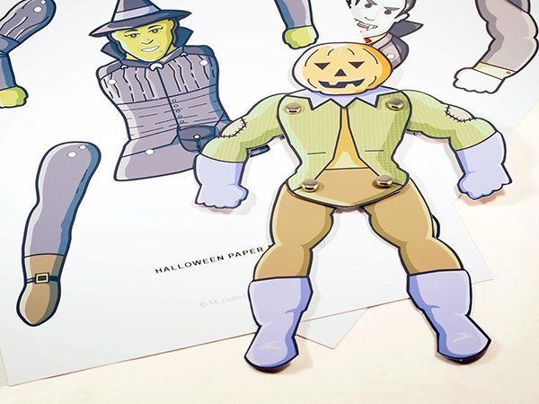 halloween paper puppets