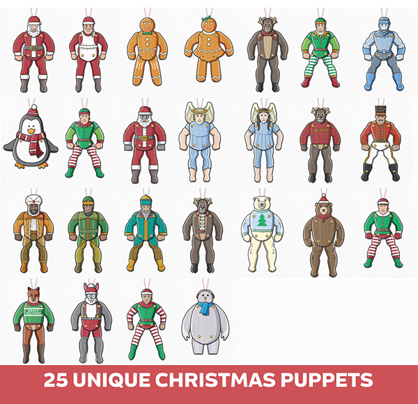 25 christmas paper puppets