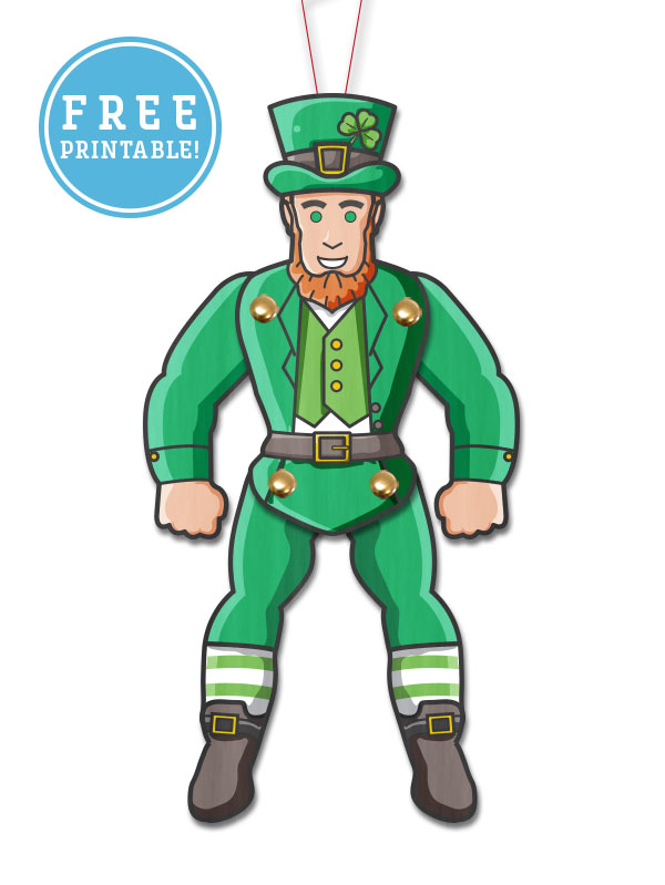 Saint Patricks Day leprechaun Paper Puppet