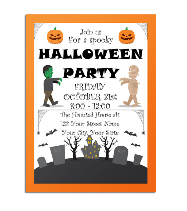 Halloween party invitation printable