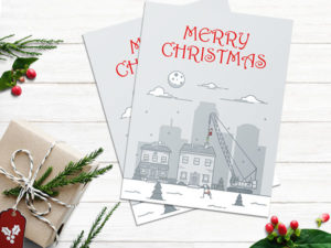 Free Printable Christmas Card - Just Print and Cut Out