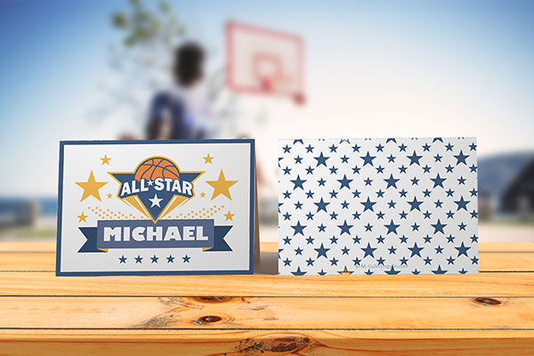 Place cards Basketball theme