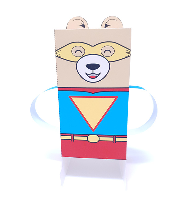 Superhero paper toy