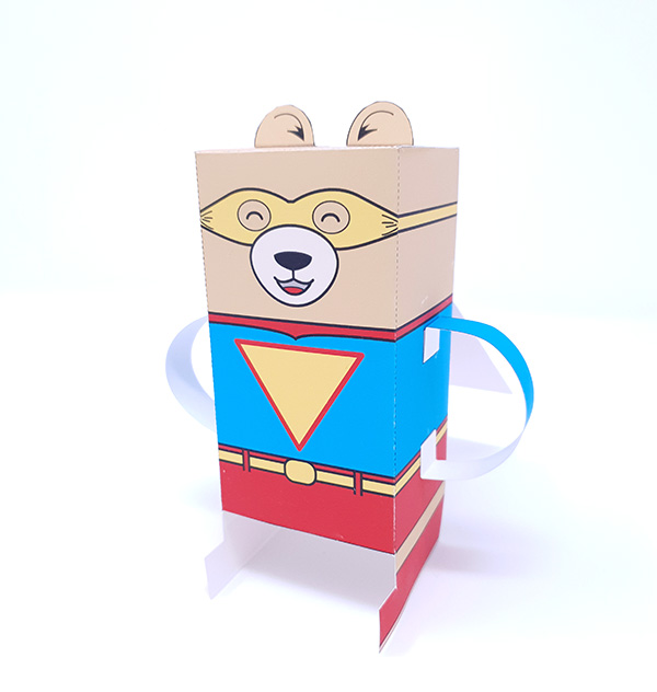 Superhero paper toy
